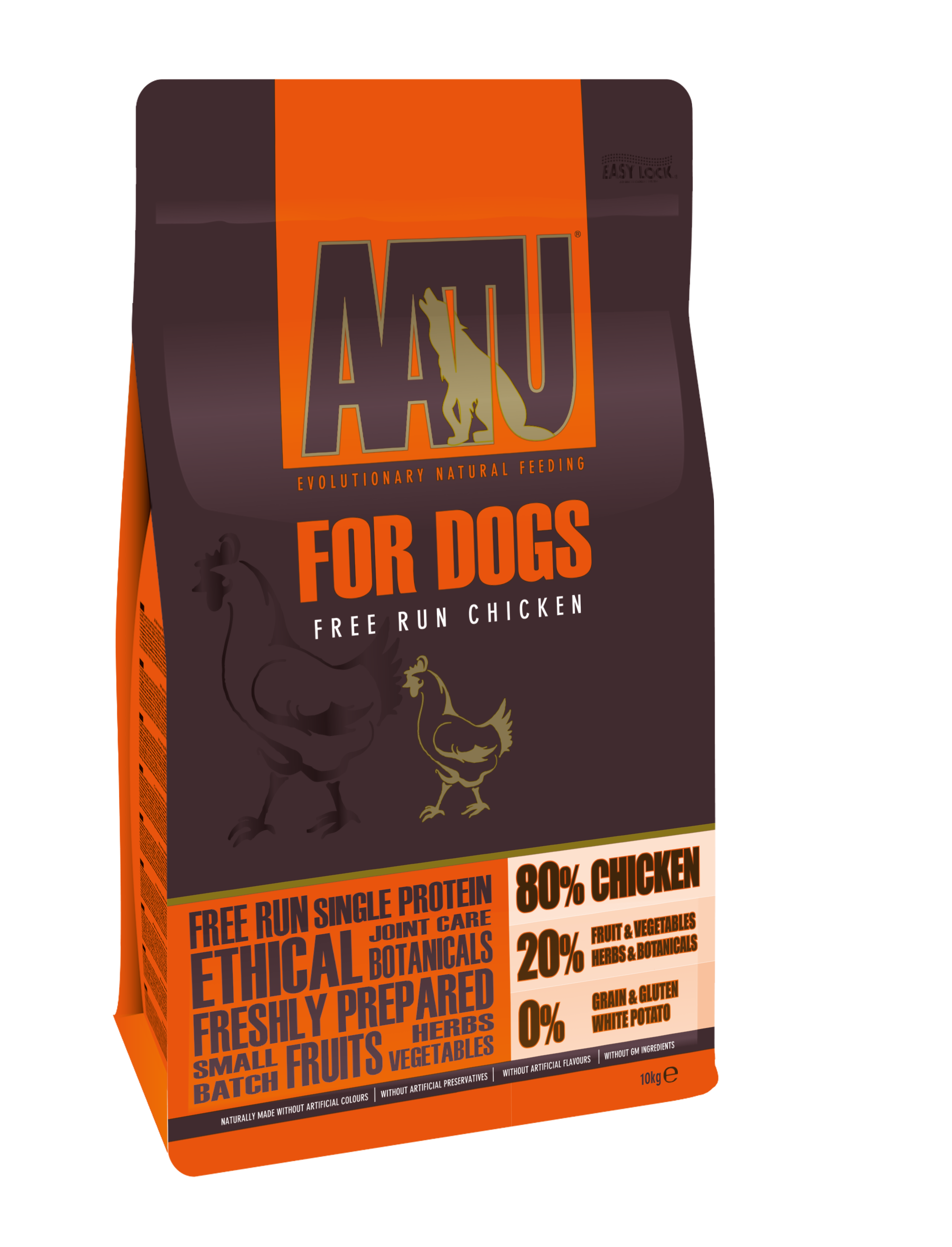 AATU 80/20 Grain Free Chicken Dry Dog Food - 10kg